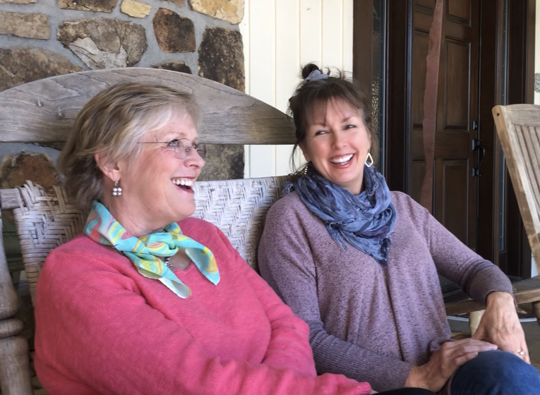 Rachael and a woman laughing